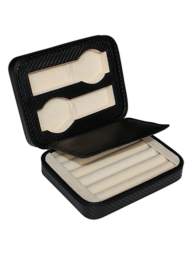 Leather Box 2 Watches Accessories Zipper Type