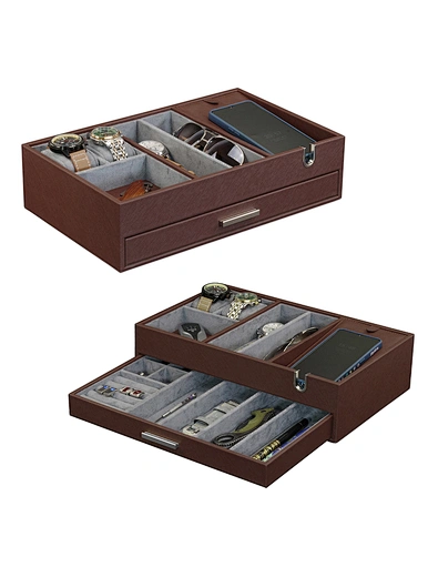 Valet Tray Pu Leather Tray Organizer