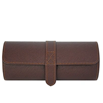 brown leather watch box