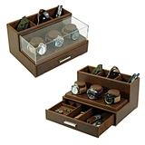 Leather Watch jewelry display organizer box