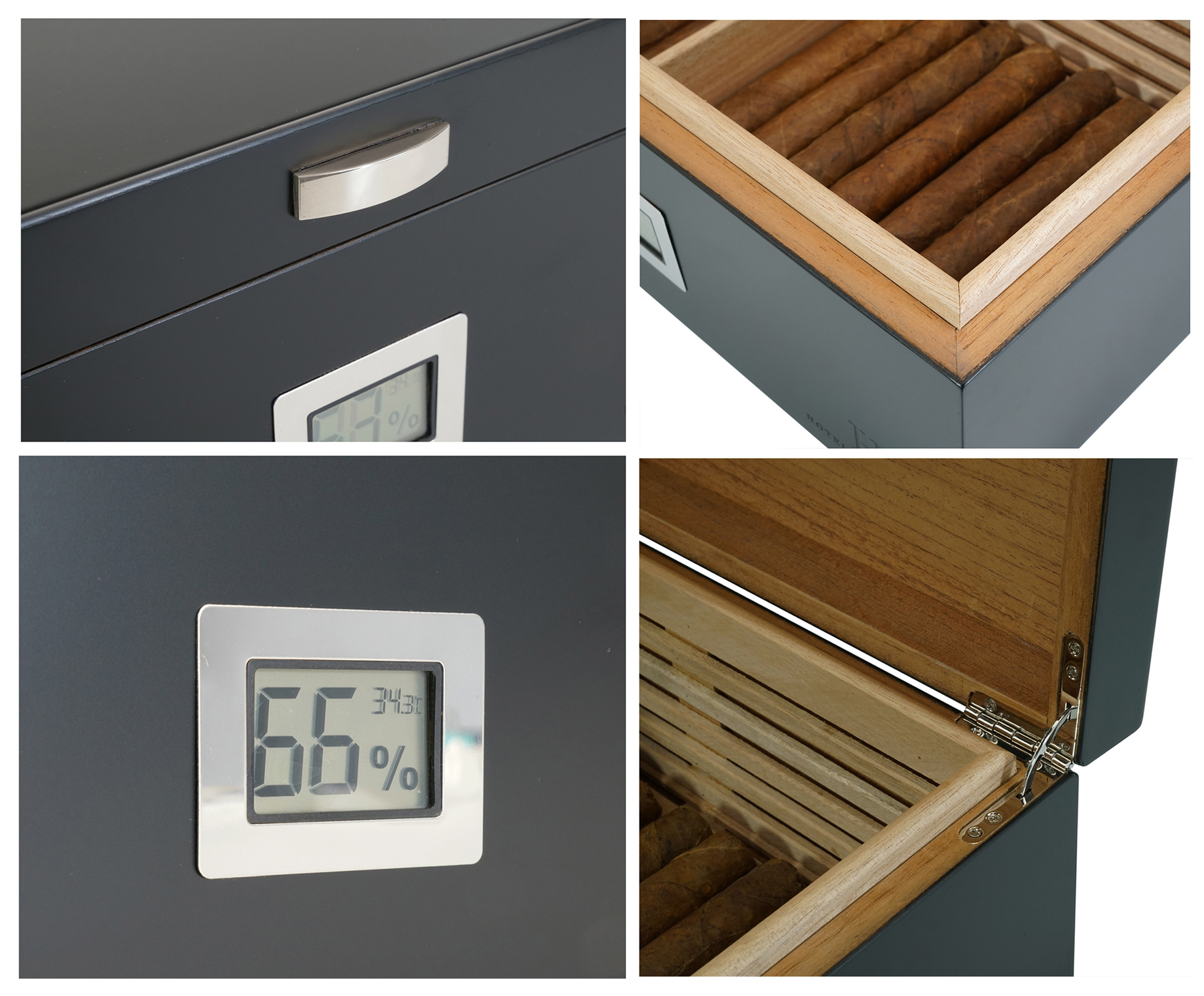 black wooden humidor