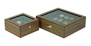 10 Slots Watch Box With 2 Valet Cufflink Trays
