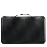 Sonny 10 Slots Black Carbon Fiber Faux Leather Travel Watch Suitcase