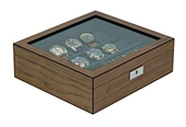10 Slots Watch Box With 2 Valet Cufflink Trays