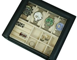leather watch jewelry display box