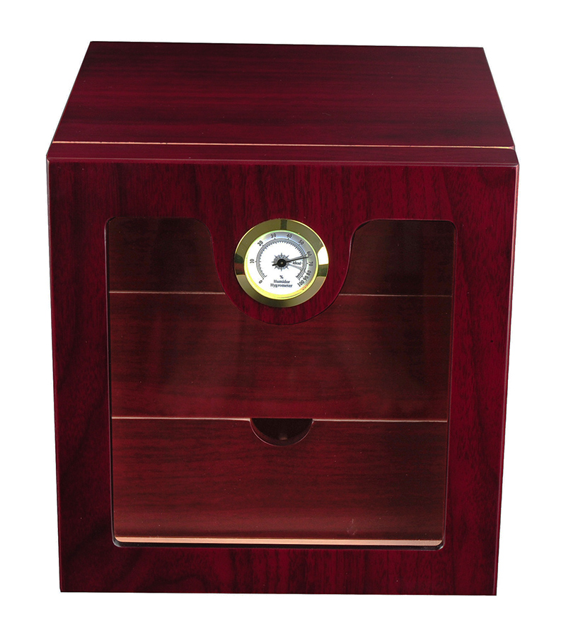 Wood Cigar Box With Three Drawers
