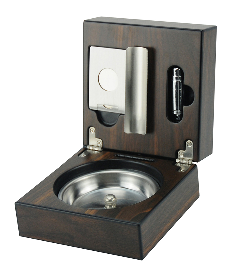 Walnut Wooden Cigar Ashtray