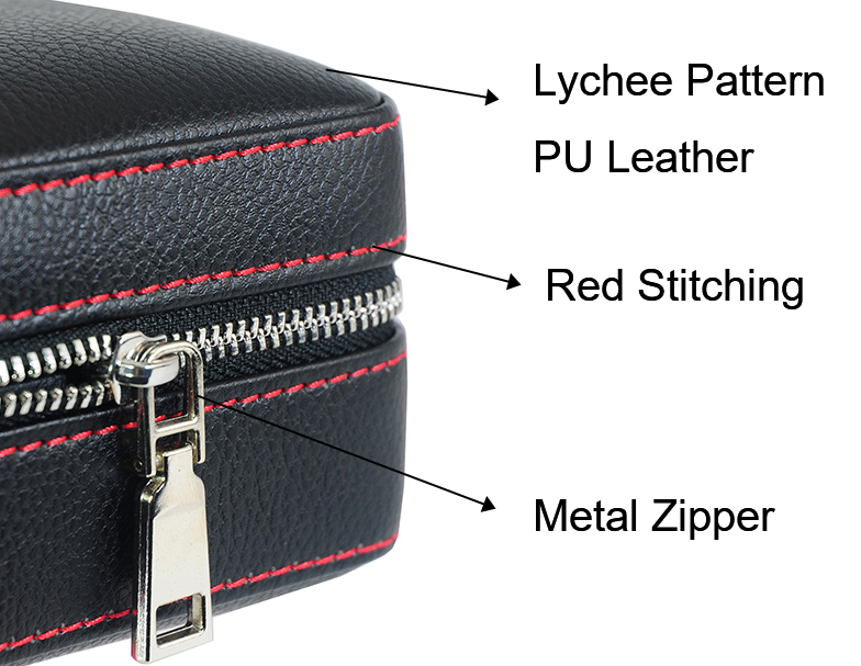 Portable leather cigar case