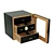 Wood Cigar Box With Three Drawers