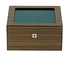 4 Slots Walnut Veneer Wooden Watch Box