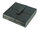 Black Leather Cigar Box Case