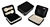 Leather Box 2 Watches Rings Zipper Type