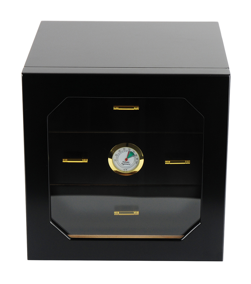 Wood Cigar Box With Three Drawers