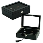 72 Pairs Wood Cufflink BoxGlass Top Display Cuff Links Boxes
