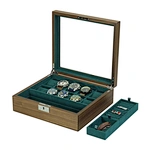 10 Slots Watch Box With 2 Valet Cufflink Trays