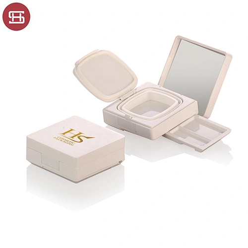 Oem New Products Private Label Powder Container Unique Empty Square Compact Powder Case Cushion Foundation Powder Case Container