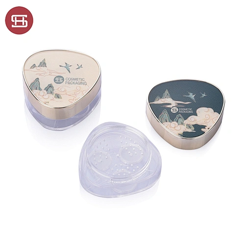 High Quality Loose Powder Sifter Jars Empty Cosmetic Loose Powder Jar Unique Shape Compact Powder Case Makeup Packaging