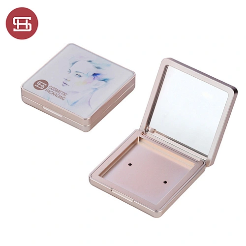 OEM&ODM Compact Makeup Compact Powder Empty Plastic Powder Compact Case Square Compact Powder Packaging Box