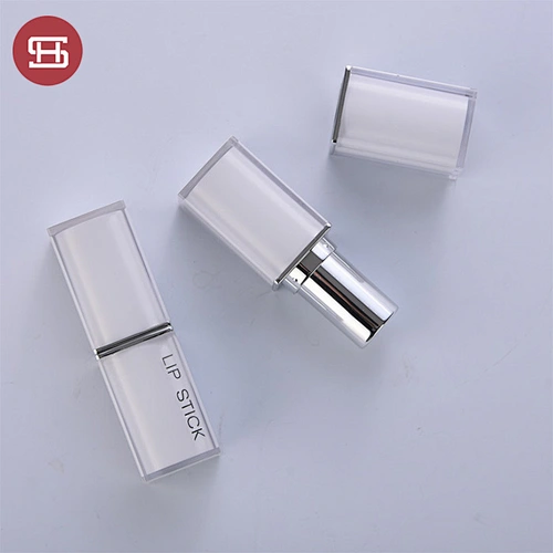 Hot Sale Wholesale Custom Packaging White Square Empty Tube Container Lipstick Tube