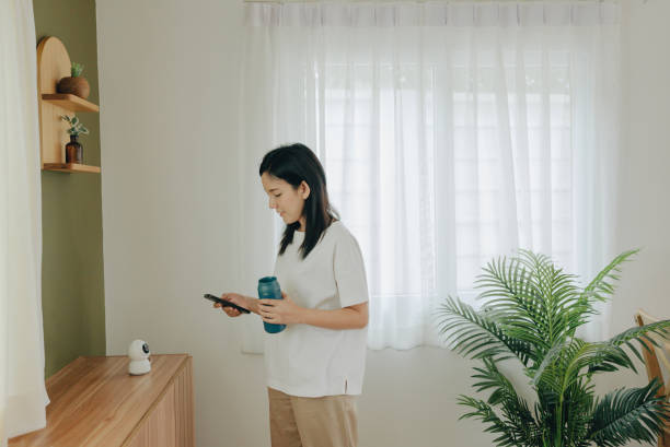 lady controlling a ptz camera with an ir