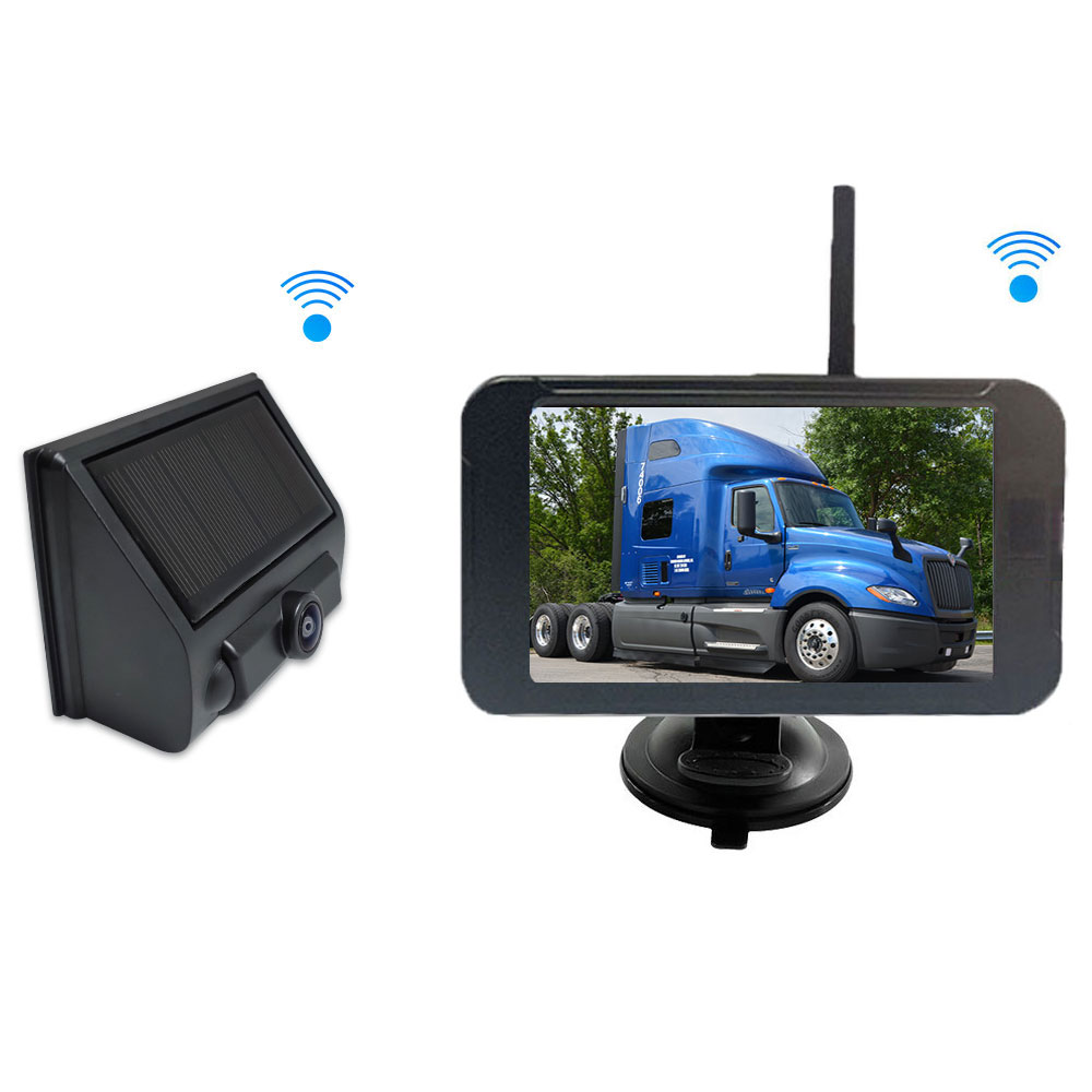 solar wireless backup camera system