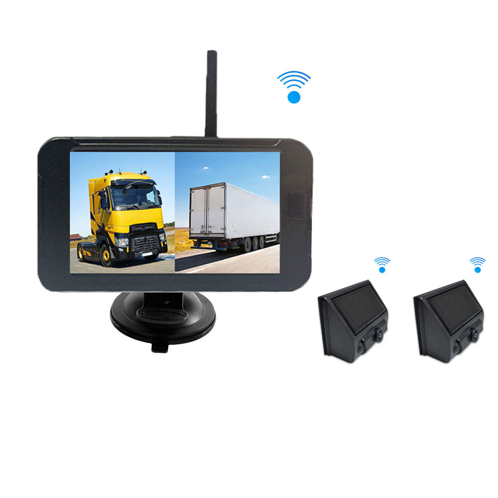 solar wireless backup camera system