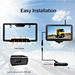 wireless solar backup camera with license plate mount