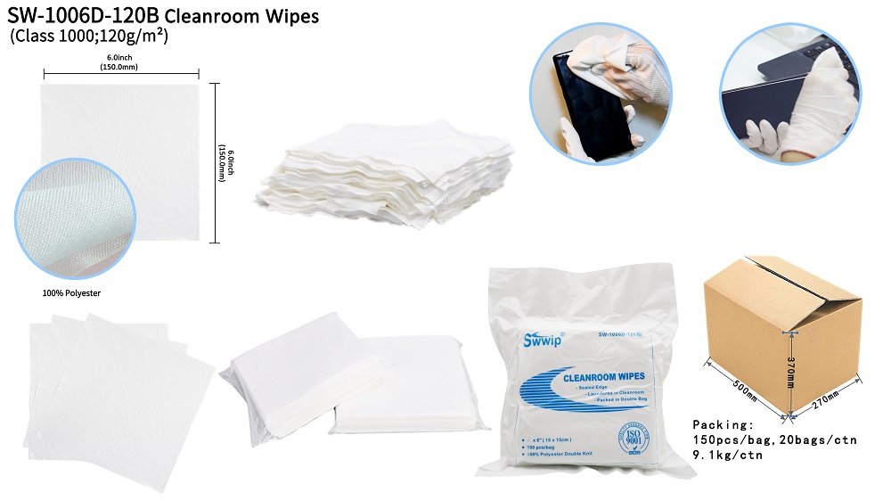 Lint Free Cloth Wiper Cleanroom Polyester Wipes Manufacturer