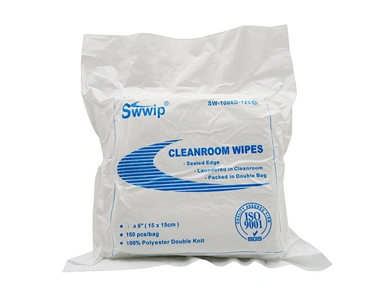 Cleanroom polyester wipes