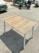 60W solar table for balcony charging Outdoor USB charging desk with solar panel Weatherproof solar-powered table for garden Portable solar desk for park and patio