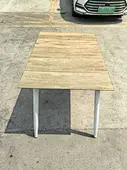 60W solar table for balcony charging Outdoor USB charging desk with solar panel Weatherproof solar-powered table for garden Portable solar desk for park and patio