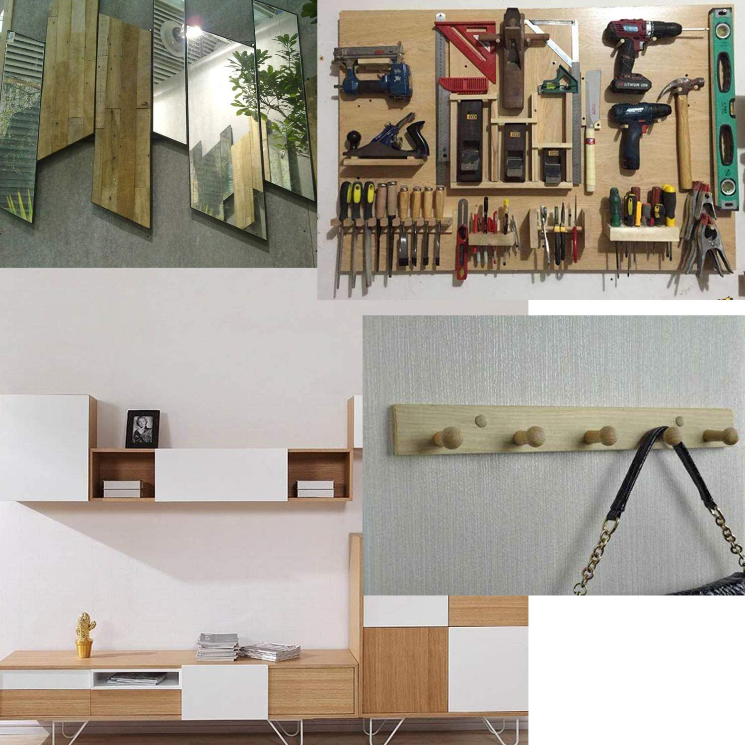 The heavy duty z clips can be used for hanging fixtures flush to your wall - the hardware remains completely concealed.