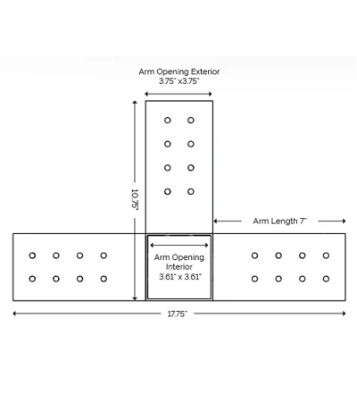 4 Arm Pergola Extension Brackets for 4x4 Wood - Buy 4x4 brackets for pergola, pergola 4x4 brackets, pergola metal brackets Product on Surealong