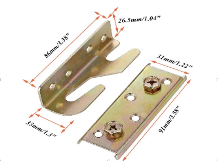 Heavy Duty Non-Mortise Bed Rail Fittings Wooden Bed Rail Brackets,Headboards And Foot-Boards (Set of 4,Bed Rail Bracket) - Buy non mortise bed rail fittings, non mortise bed rail brackets, kasunen bed rail brackets bed rail fittings Product on Surealong