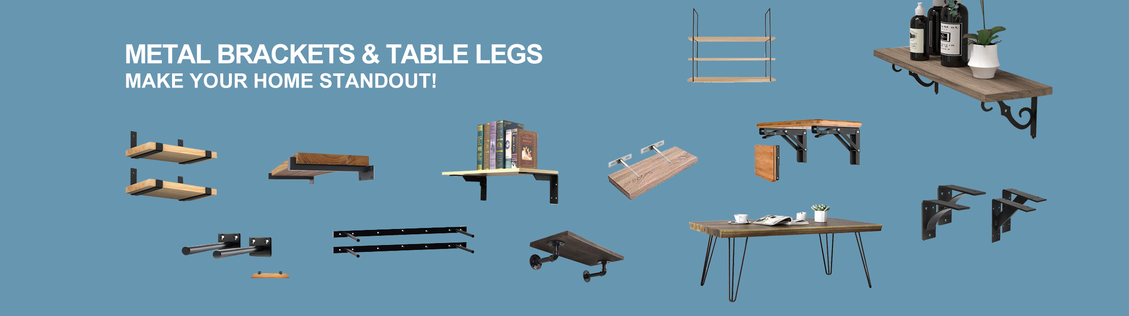 Floating shelf brackets