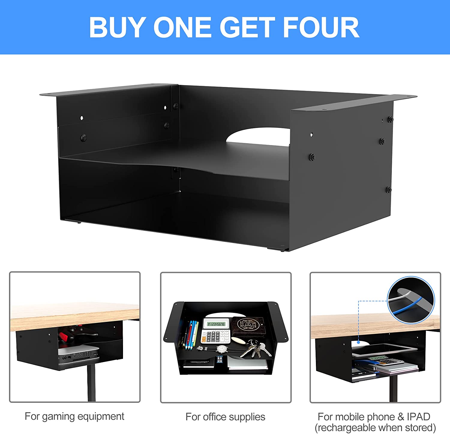 under desk storage shelf