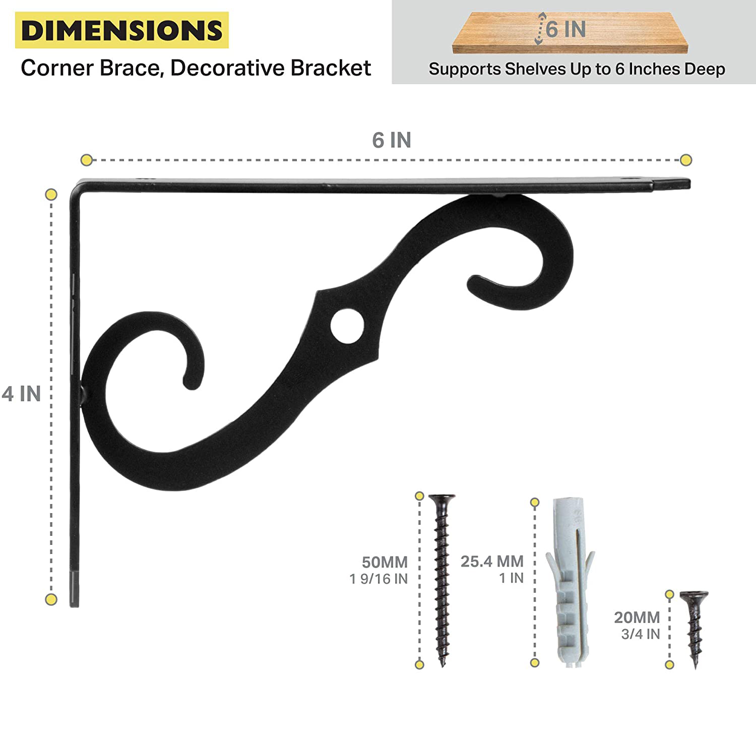 Heavy Duty Decorative Black Steel Corner Shelf Brackets - Buy decorative steel shelf brackets, decorative cast iron corner brackets, decorative shelf hardware Product on Surealong
