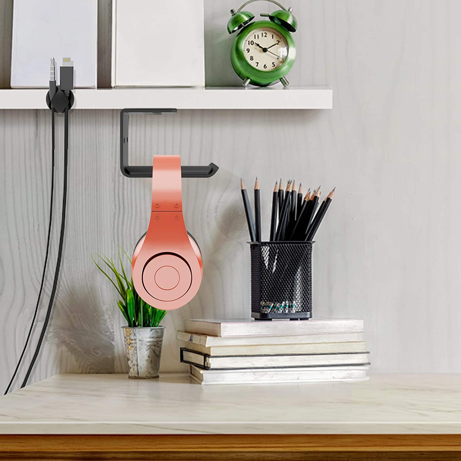 Under Desk Headphone Hanger - Buy headphone hanger, headphone hook, support de casque pour bureau Product on Surealong