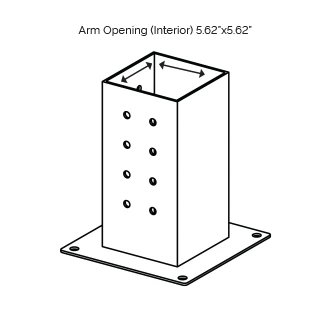Pergola Post Base And Wall Mount Bracket for 6x6 Wood Posts - Buy pergola post base, pergola base, pergola base brackets Product on Surealong