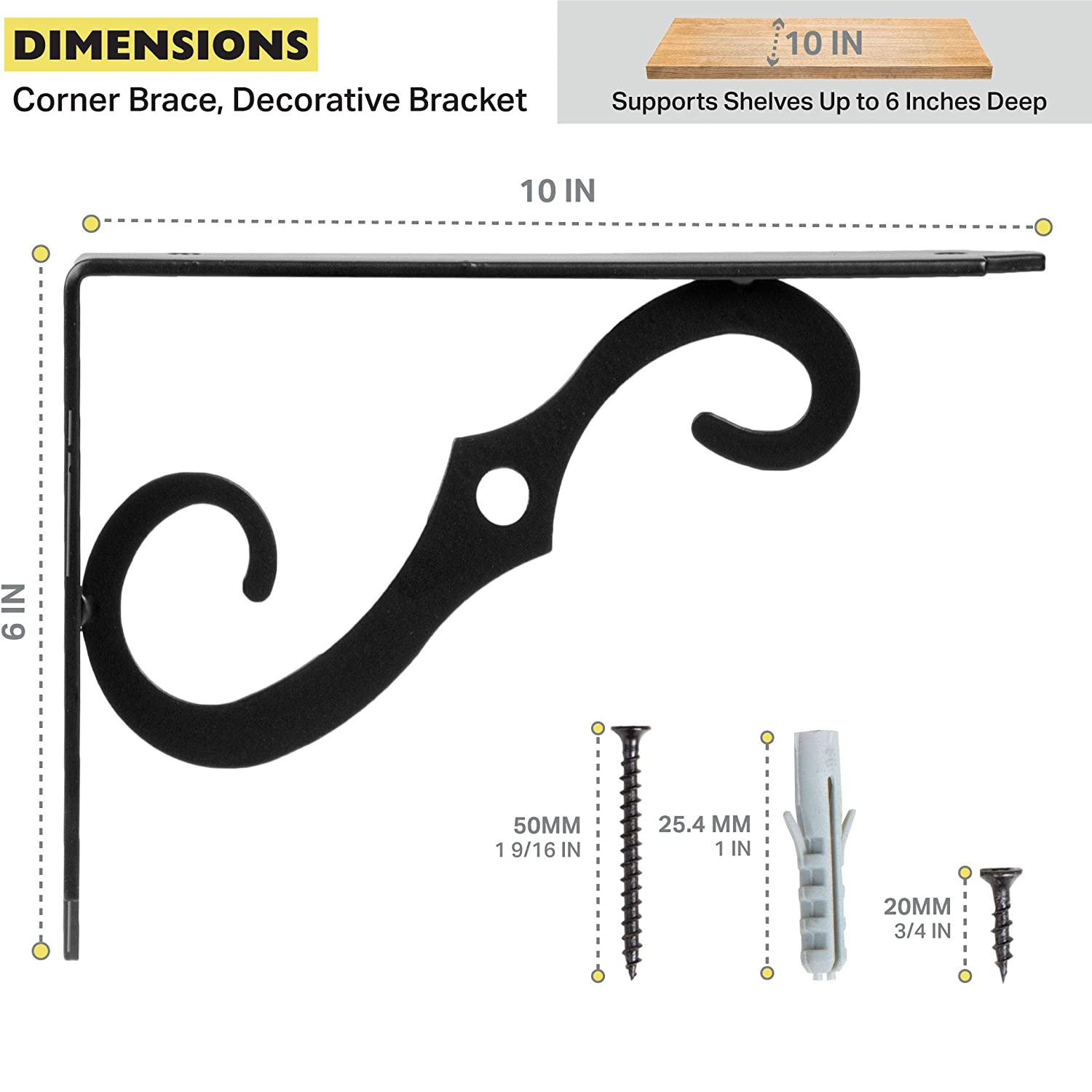 Heavy Duty Decorative Black Steel Corner Shelf Brackets - Buy decorative steel shelf brackets, decorative cast iron corner brackets, decorative shelf hardware Product on Surealong