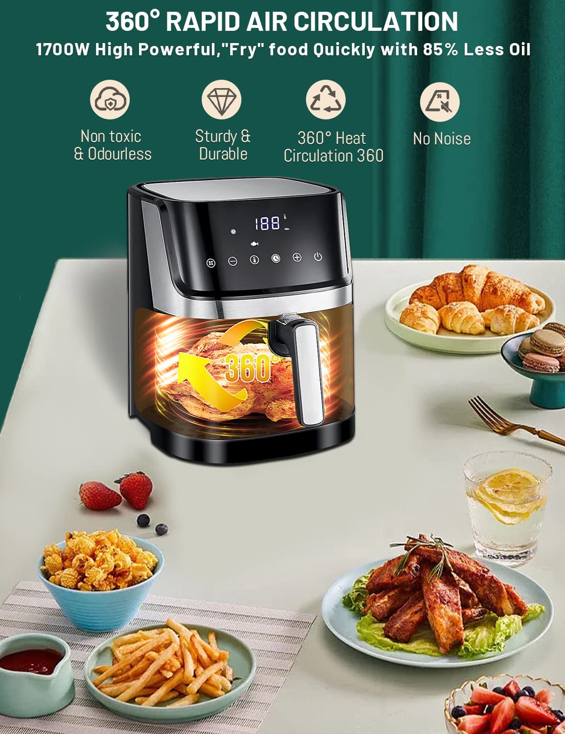 8 in 1 Electric Hot Air Fryer 3