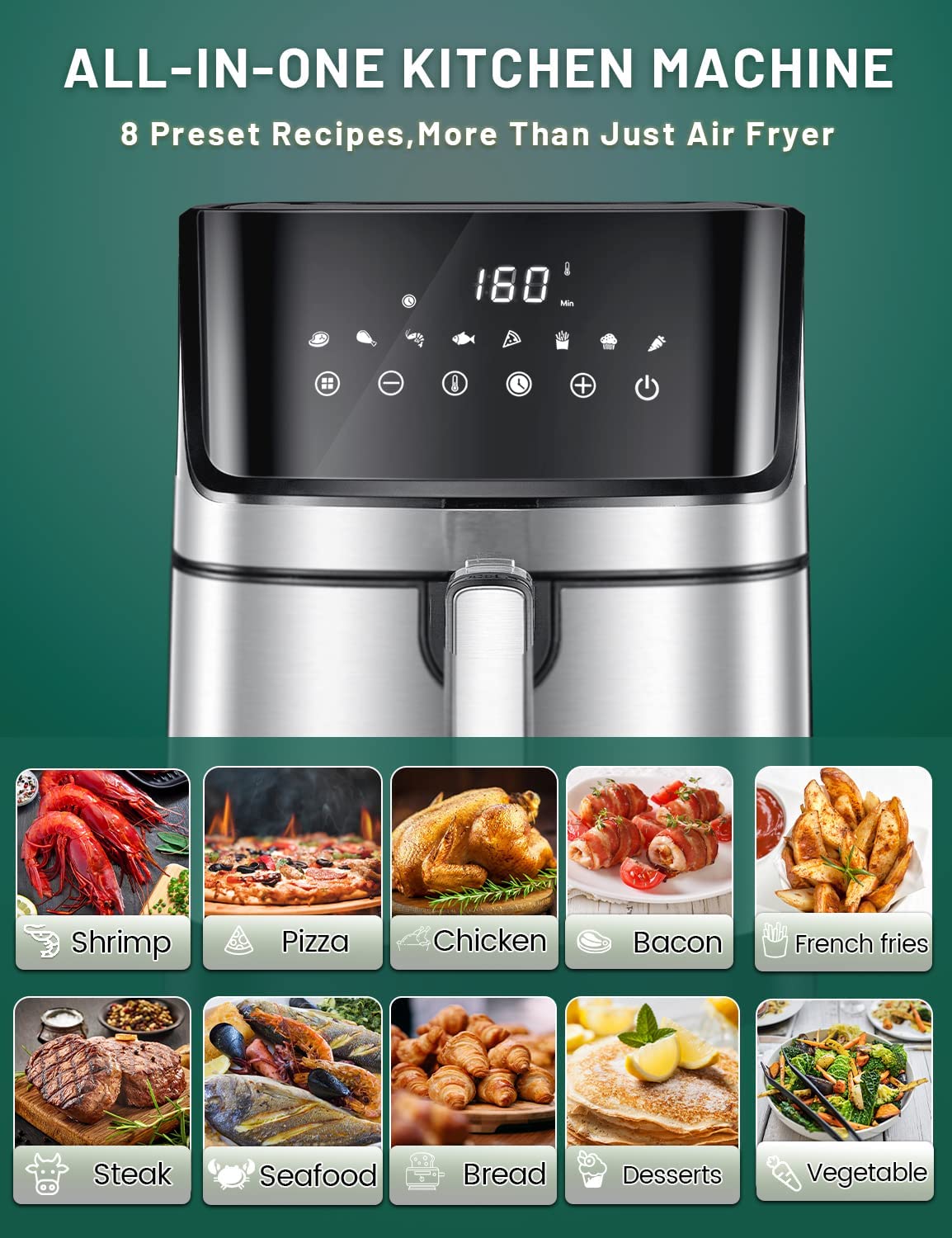 8 in 1 Electric Hot Air Fryer 3