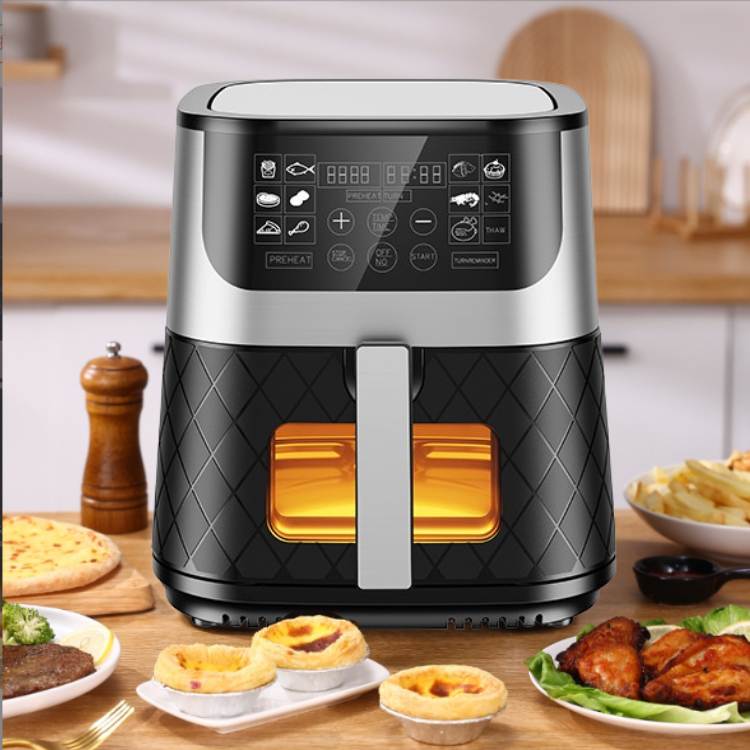 kitchen automatic smart 8.5l 1700w healthy oil free cooking air fryer with rack