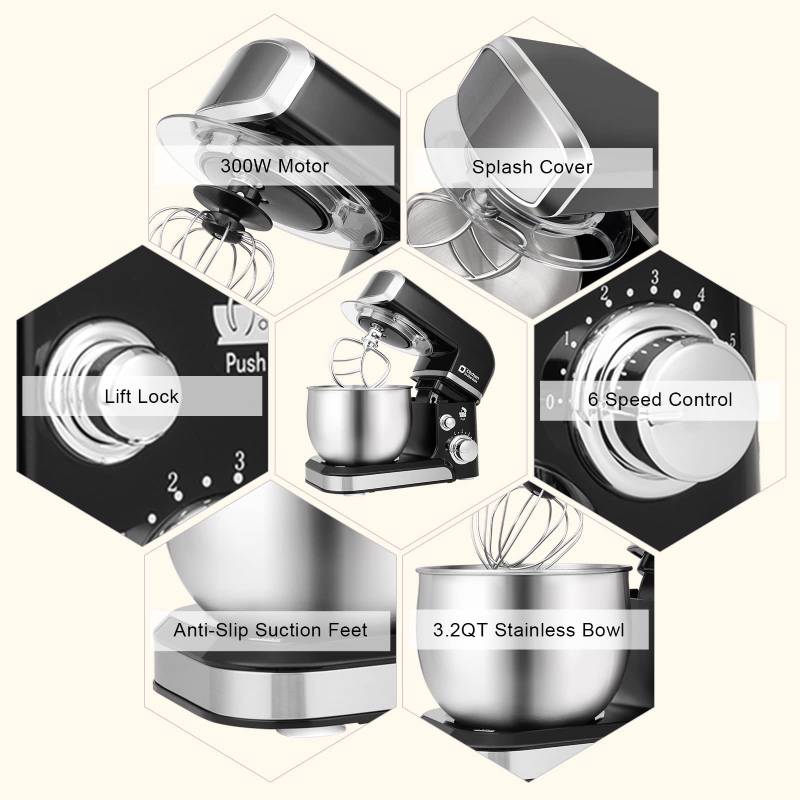 electric mixer stainless steel stand mixer provides OEM