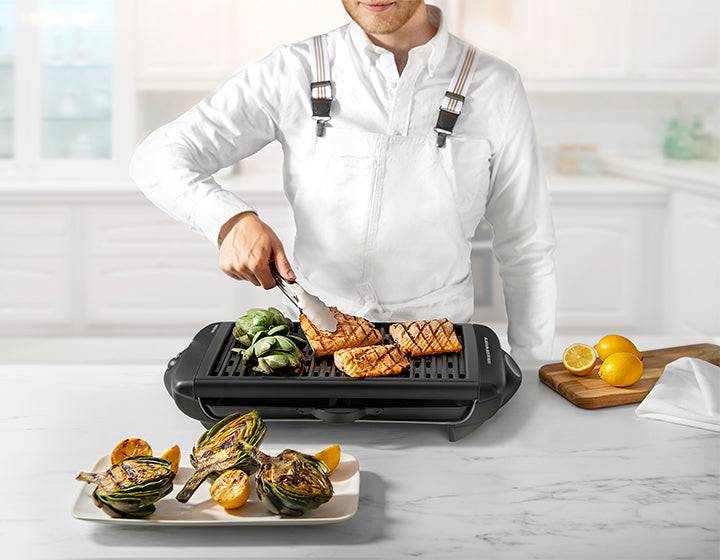non-stick cooking plate smokeless grill