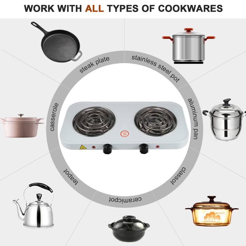 white new double electric stove