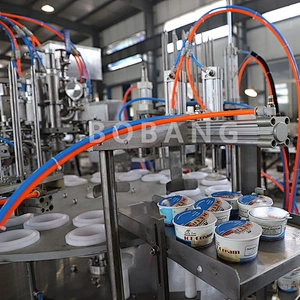 RBG-2P16 dual rotary iceceam machine ice cream cup and cone filling machine ice cream molds filling machine