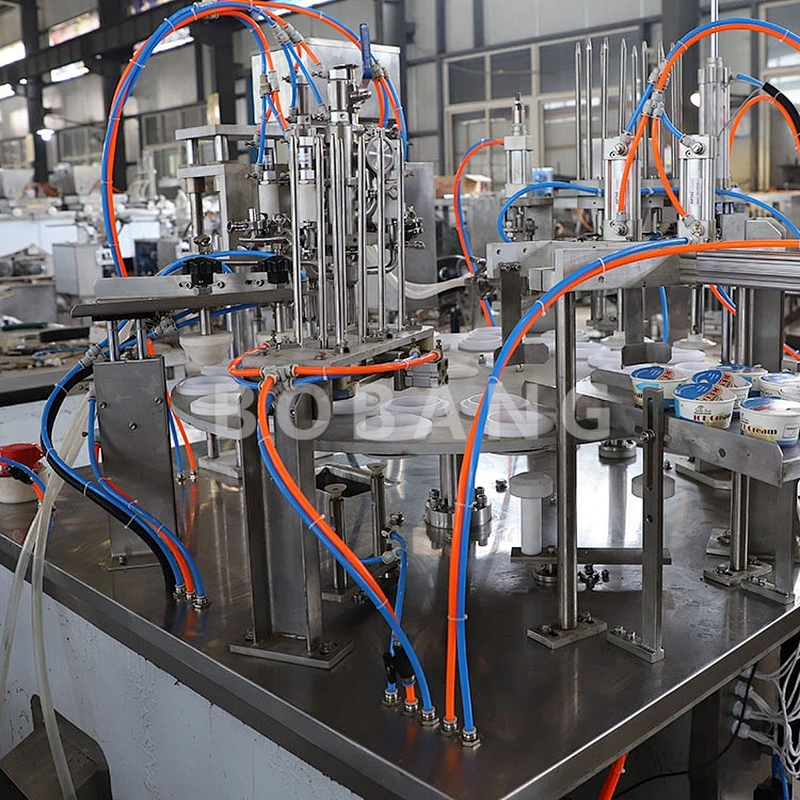 RBG-2P16 dual rotary iceceam machine ice cream cup and cone filling machine ice cream molds filling machine