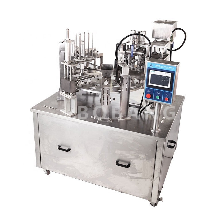 RBG-2P16 dual rotary iceceam machine ice cream cup and cone filling machine ice cream molds filling machine