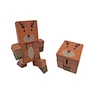 Wooden Intelligent Robot Reindeer Cube 3D Puzzle brain teaser Christmas Gifts